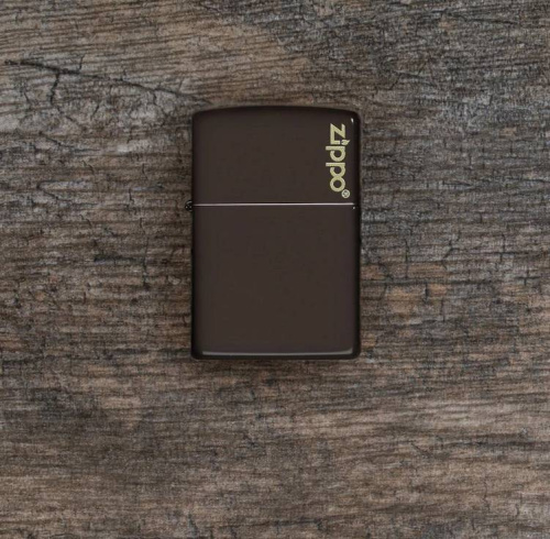 499 ZIPPO ЗажигалкаLogo Classic с покрытием Brown Matte фото 6