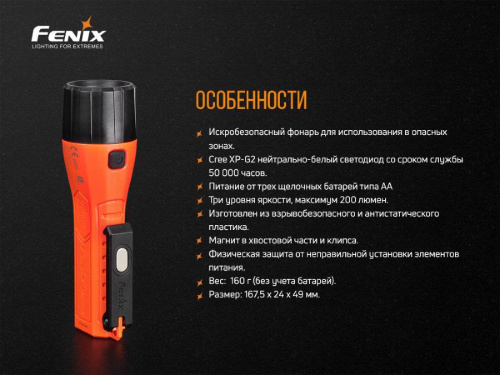 798 Fenix Фонарь Fenix WF11E Cree XP-G2 (R5) фото 12