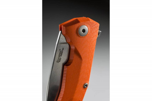 Складной нож Lion Steel KUR OR G10 Orange Flipper фото 12