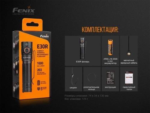 375 Fenix Фонарь E25 Cree XP-E2 фото 8