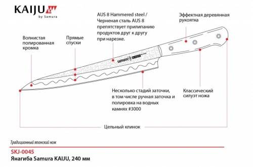 2011 Samura Нож кухонный KAIJU Янагиба - SKJ-0045 фото 5